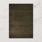 Cartes d'hébergement rustique mariage campagnard (Dos)