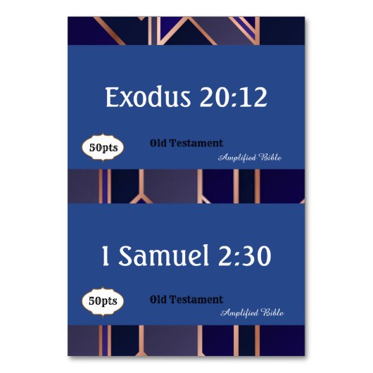 Cartes d'honneur (Dos)