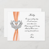 Cartes D'Honneur Maid Of Honor (Devant / Derrière)