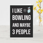 Cartes d'humor de bowling Chapeaux de bowling drôl (Fleur jaune)