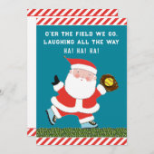 Cartes d'Humour de Noël Softball (Devant / Derrière)