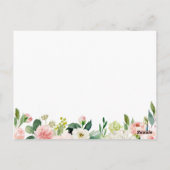 Cartes d'idées de nuit rose et blanc Fleur (Dos)