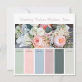 Cartes d'idées de palettes de couleurs de mariage (Devant)