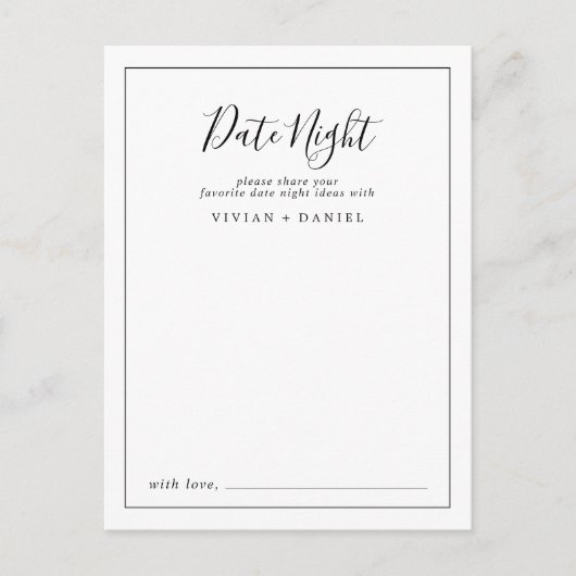 Cartes d'idées minimalistes pour la nuit (Devant)