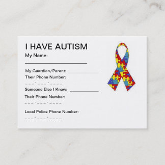 Cartes d'identification d'autisme