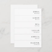 Cartes d'identification de mariage élégantes minim (Devant / Derrière)