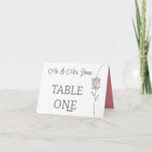 Cartes d'identification de table élégantes et mode (Dos)