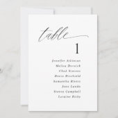 Cartes d'indication de plan de table de mariage él (Devant)