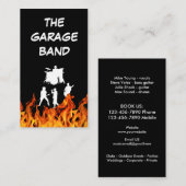 Cartes d'industrie musicale de groupe de rock (Devant / Derrière)