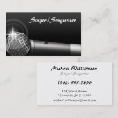 Cartes d'industrie musicale de microphone (Devant / Derrière)