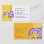 Cartes d'information d'appel maman / maman (Devant / Derrière)