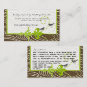 Cartes d'information de mariage à grain de bois ve (Devant / Derrière)