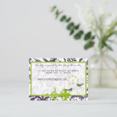 Cartes d'information de mariage Apple Green Lapis (Debout devant)