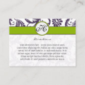 Cartes d'information de mariage Apple Green Lapis (Dos)