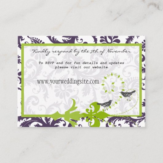 Cartes d'information de mariage Apple Green Lapis (Devant)