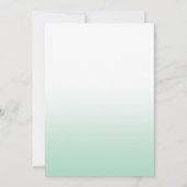 Cartes d'information de mariage floral Menthe ombr (Dos)