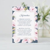 Cartes d'information de mariage florales avec magn (Debout devant)