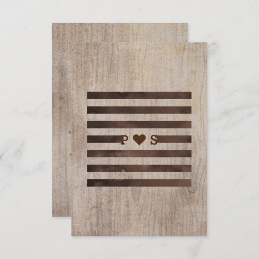 Cartes d'information de mariage rustique (Devant / Derrière)