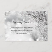 Cartes d'information de mariage sous la neige de W (Devant)