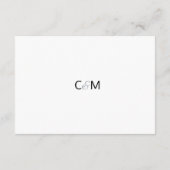 Cartes d'information de mariage sous la neige de W (Dos)