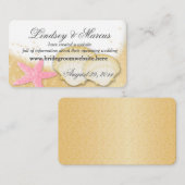 Cartes d'information de mariage Sparkle Beach (Devant / Derrière)