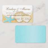 Cartes d'information de mariage Sparkle Beach (Devant / Derrière)