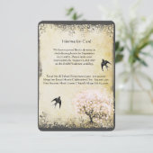 Cartes d'information de mariage vintage de l'arbre (Debout devant)