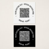 Cartes d'information de numérisation de code QR Vo (Devant & derrière)