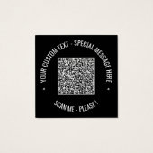 Cartes d'information de numérisation de code QR Vo (Dos)
