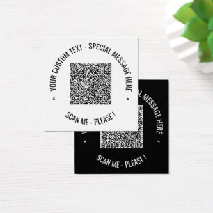 Cartes d'information de numérisation de code QR Vo