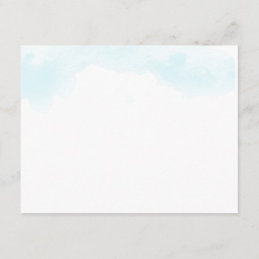 Cartes d'information du client | Aquarelle rose et (Dos)