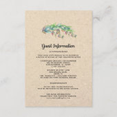 Cartes d'information du client mariage | Botanique (Devant)