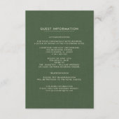 Cartes d'information du client mariage | Motif ver (Devant)