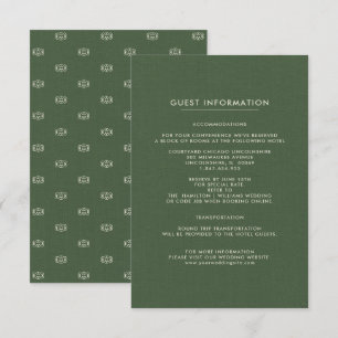 Cartes d'information du client mariage   Motif ver