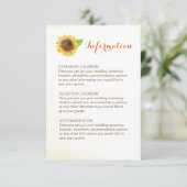 Cartes d'information du Mariage d'aquarelle de tou (Debout devant)