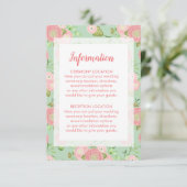 Cartes d'information du Mariage floral Ranunculus (Debout devant)