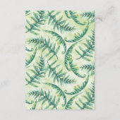 Cartes d'information du Mariage Green Fern (Dos)