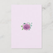 Cartes d'information du Mariage Rose violet (Dos)