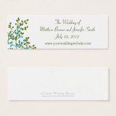 Cartes d'information du site Web du Mariage bleu e (Devant & derrière)
