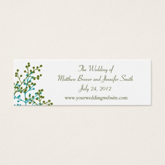 Cartes d'information du site Web du Mariage bleu e (Devant)