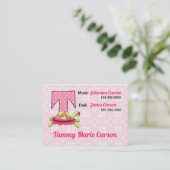 Cartes d'information d'urgence pour enfants Monogr (Debout devant)