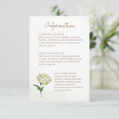 Cartes d'information Mariage Cream Peony (Debout devant)