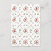 Cartes d'information Mariage de fleurs d'aquarelle (Dos)