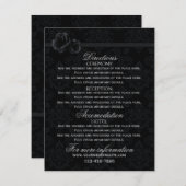 Cartes d'information mariage noir Mariage (Devant / Derrière)