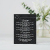 Cartes d'information mariage noir Mariage (Debout devant)