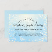 Cartes d'information Mariage Starry Sky Sparkle (Devant / Derrière)