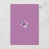 Cartes d'information sur le Mariage du bouquet de  (Dos)