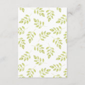 Cartes d'information sur les Mariages floraux Ranu (Dos)