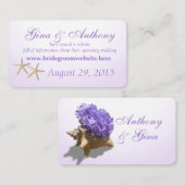 Cartes d'information sur l'hortensia pourpre du bo (Devant / Derrière)