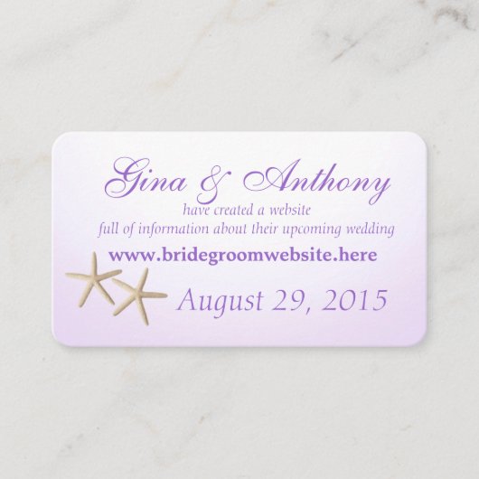 Cartes d'information sur l'hortensia pourpre du bo (Devant)